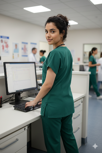 Enseble Blouse médicale mixte couleur col V