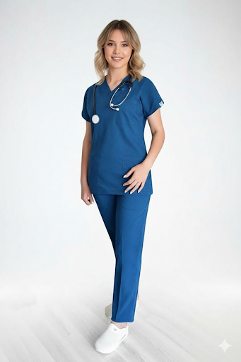Ensemble Blouse médicale mixte col V