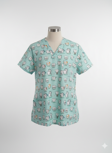 Blouse médicale mixte motifs (haut)