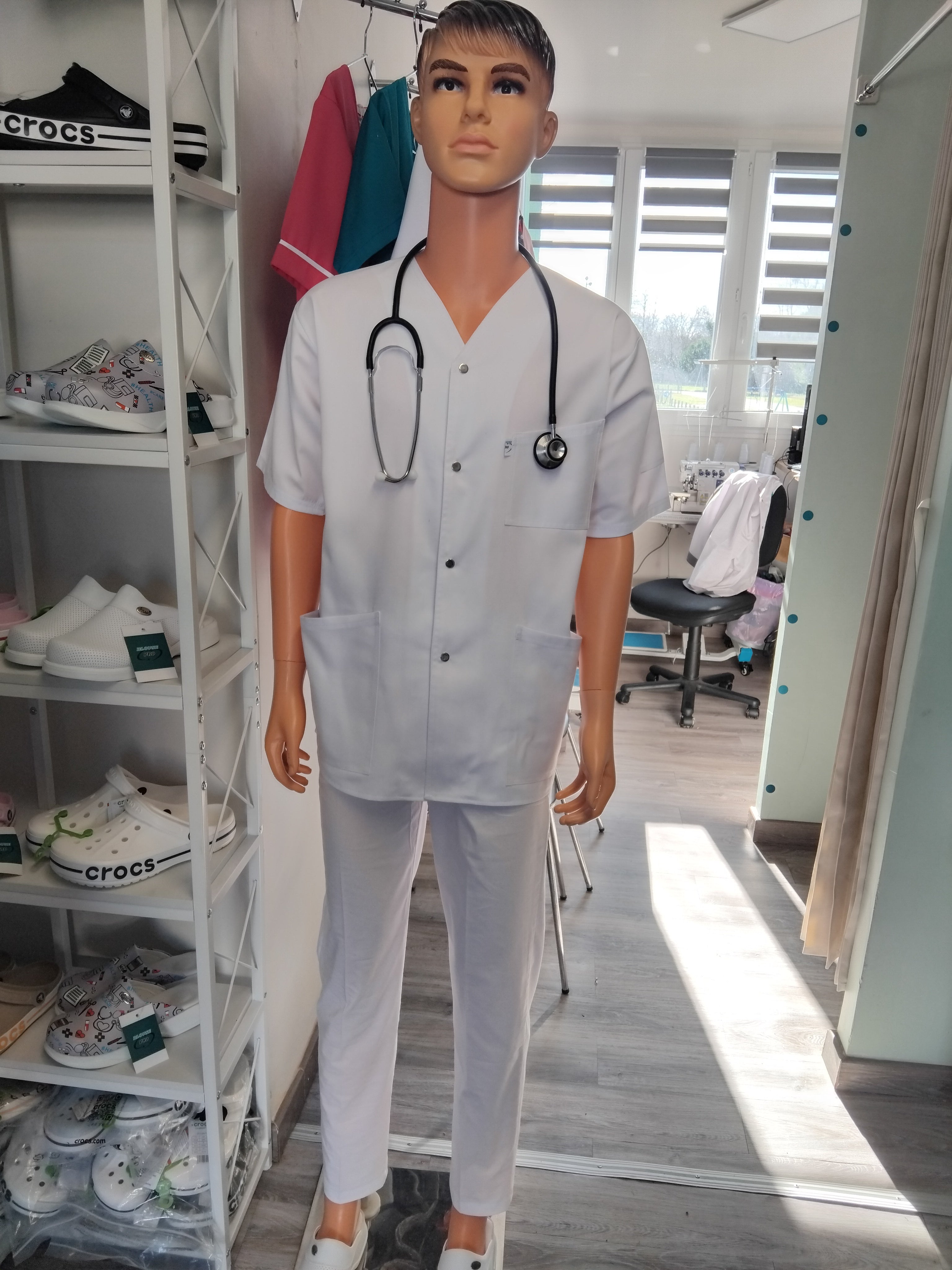 Blouse médicale blanche homme