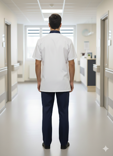 Blouse médicale mixte Blanc/couleur