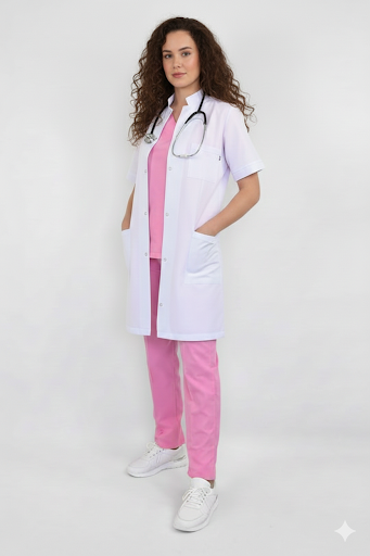 Blouse médicale blanche longue
