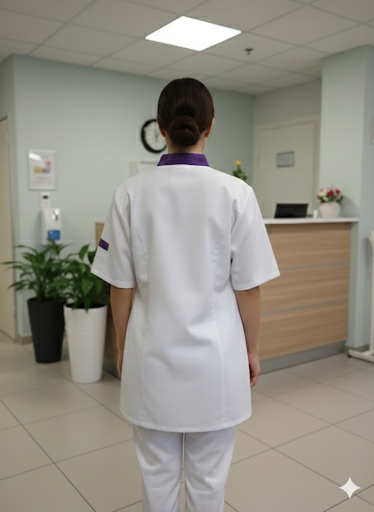 Blouse médicale mixte Blanc/couleur